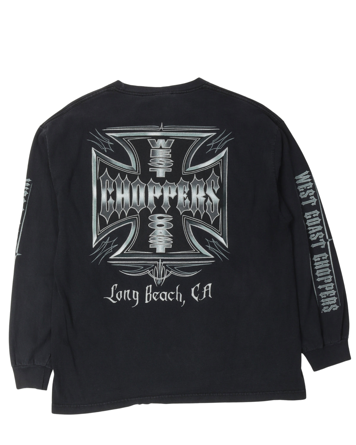 West Coast Choppers Chrome Logo Long Sleeve T-Shirt