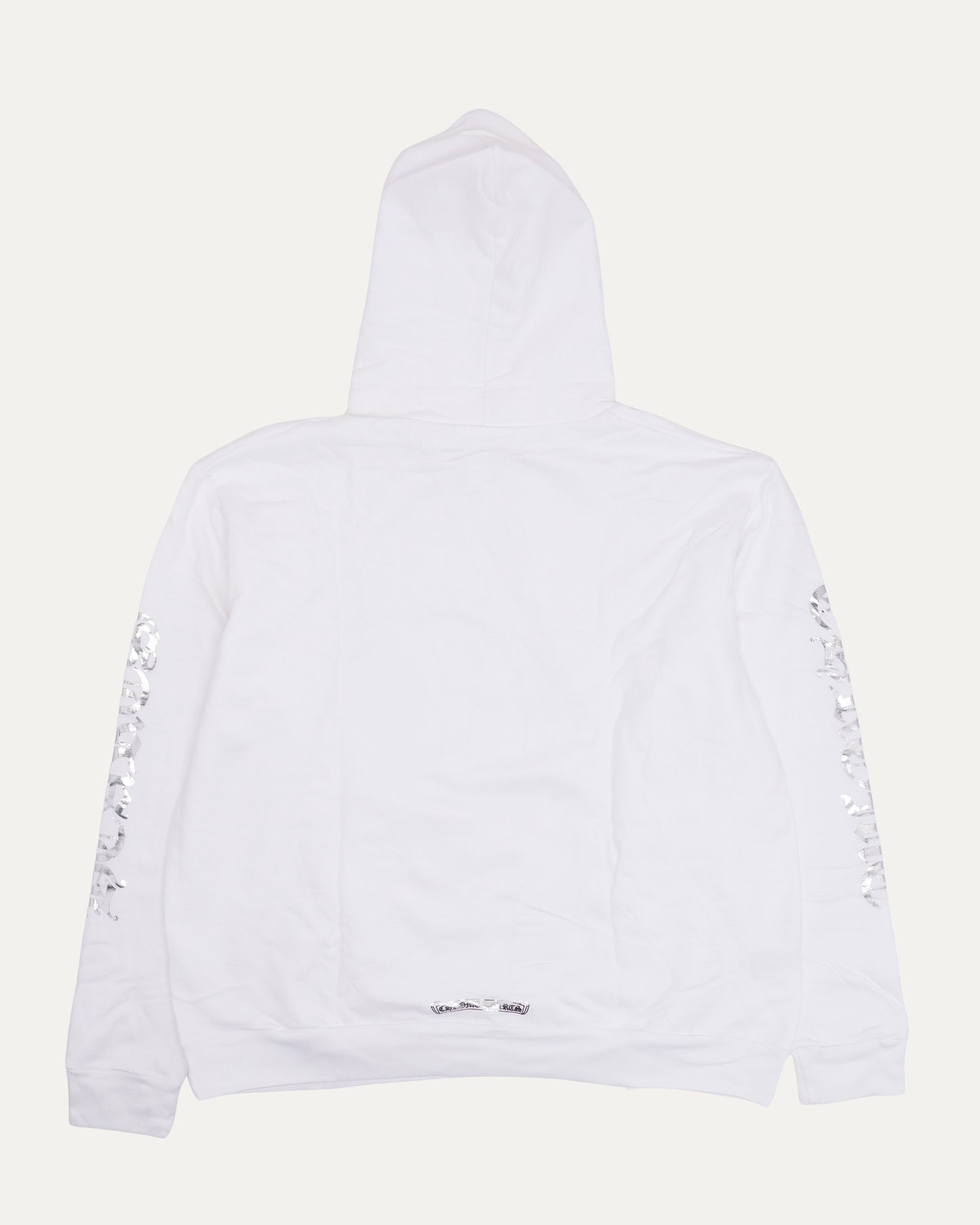 Metallic Print Vertical Logo Hoodie