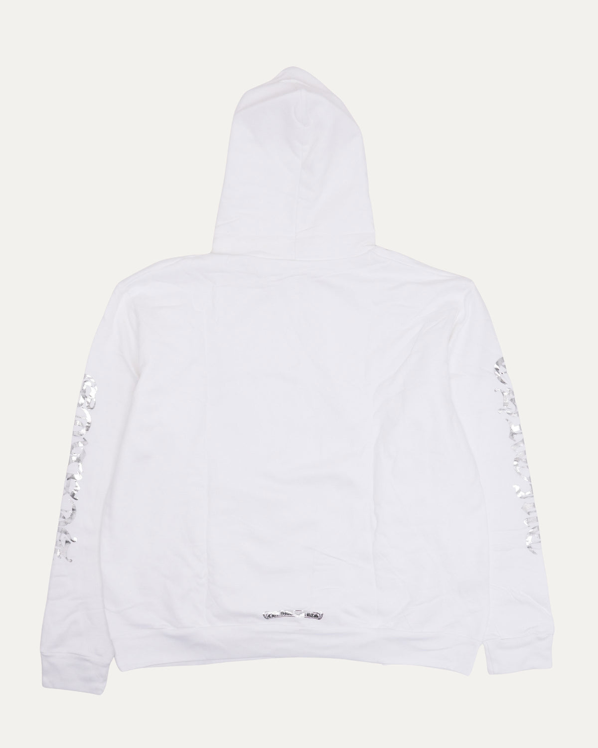 Metallic Print Vertical Logo Hoodie