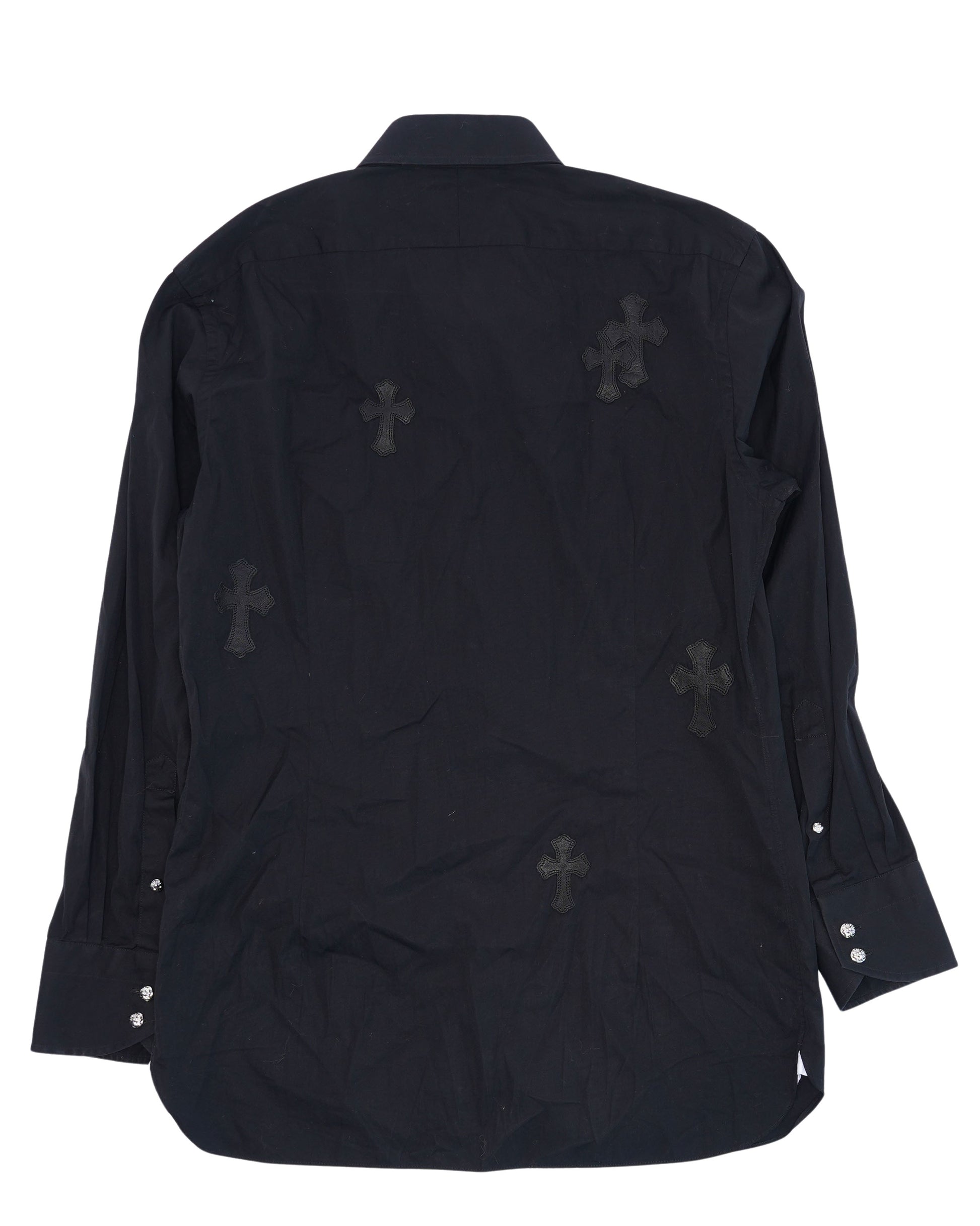 Chrome Hearts Cross Patch Dress Shirt Justin Reed Chrome Hearts Cross Patch Dress Shirt Justin Reed