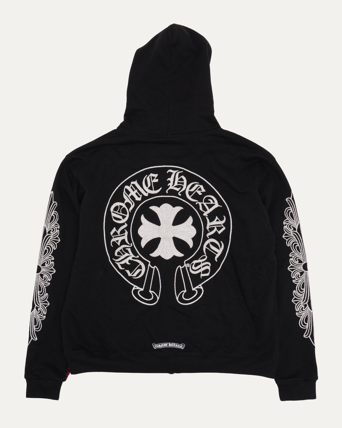 Paris Exclusive Beaded Horseshoe Logo Thermal Zip Up Hoodie