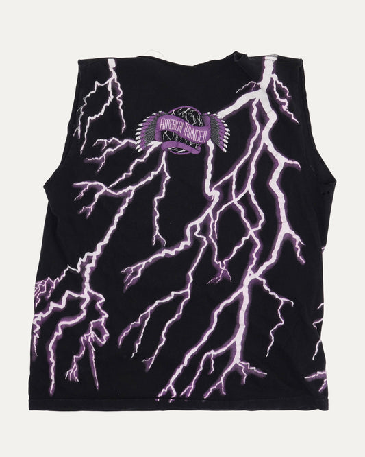 American Thunder Eagle Lightning Cut Off T-Shirt