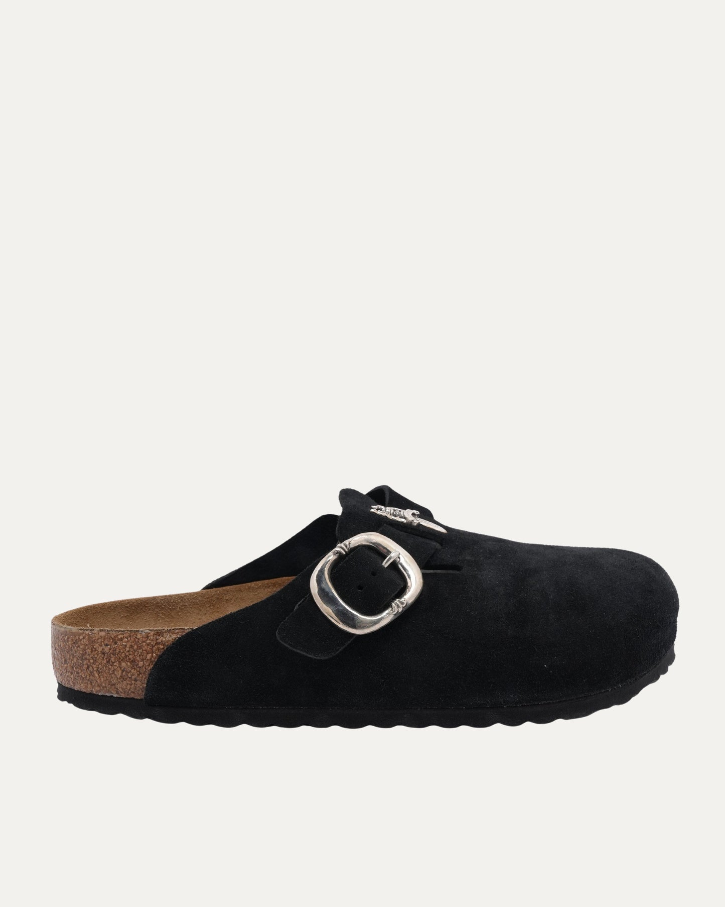 Dagger Embellished Birkenstock Boston Suede Mule