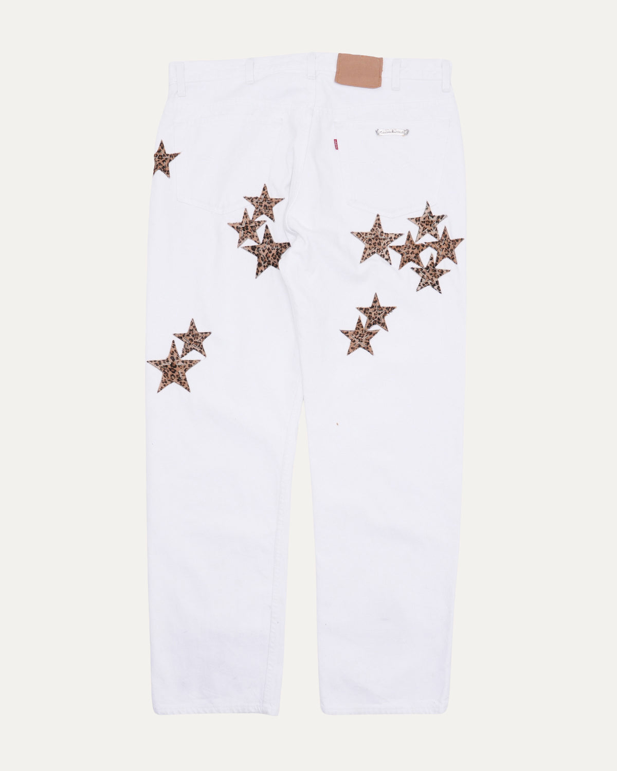 Silver Embellished Levi's Star Patch Jeans