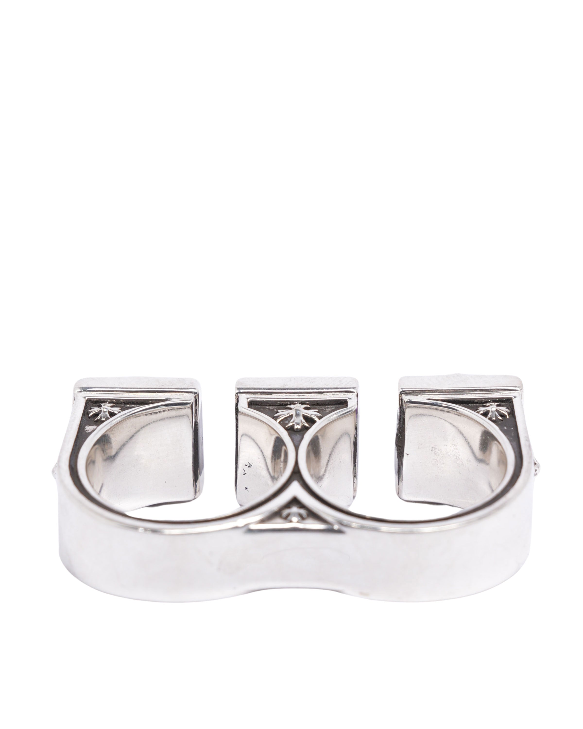 Diamond Double Knuckle Cross Ring