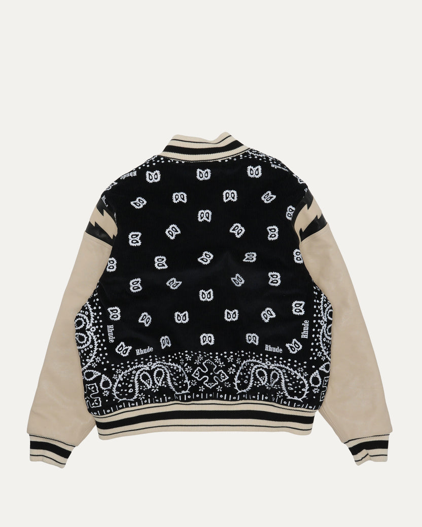 Paisley Corduroy Varsity Jacket