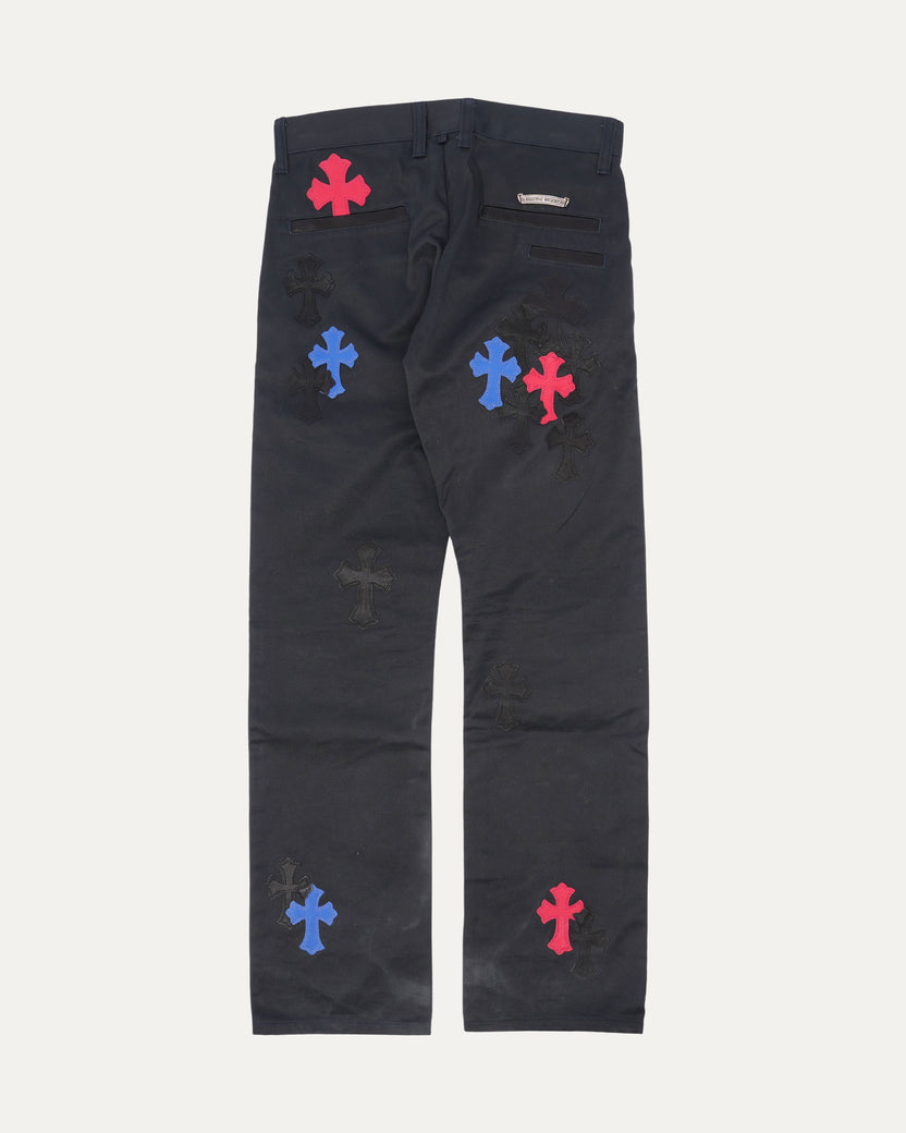 Multicolor Cross Patch Chino Pants