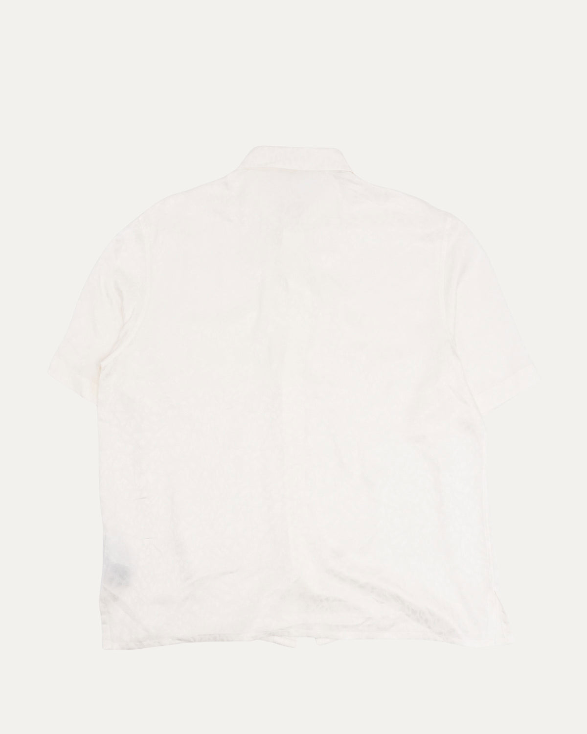 Tonal Leopard Silk Blend Short Sleeve Shirt