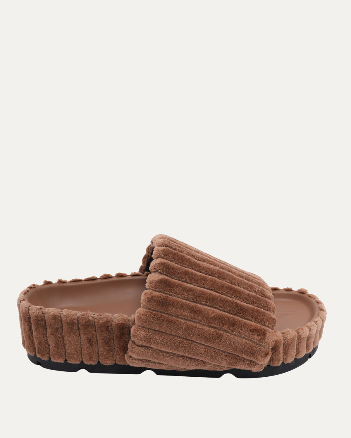 Ribbed Velvet Slides