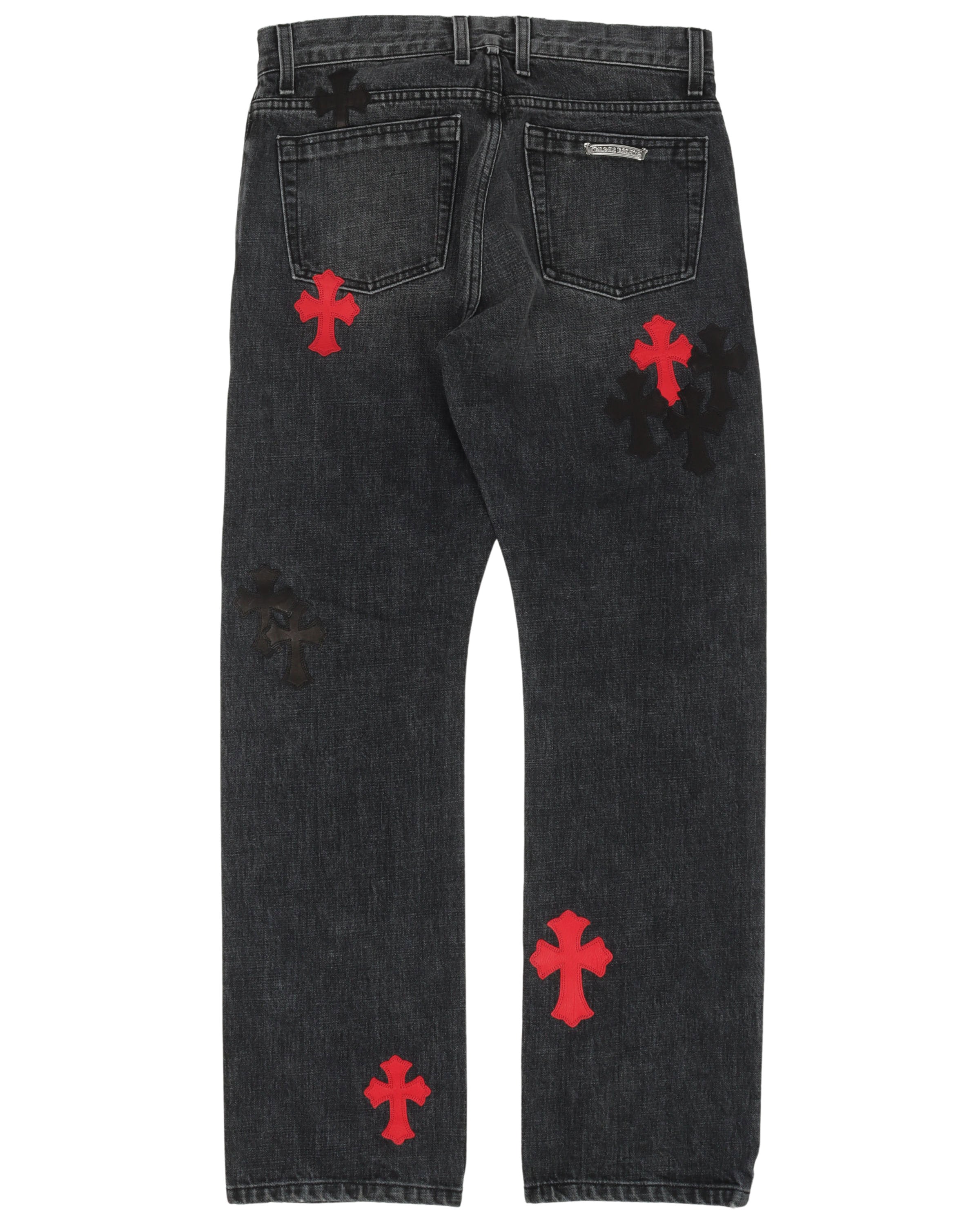 Multicolor Cross Patch Jeans