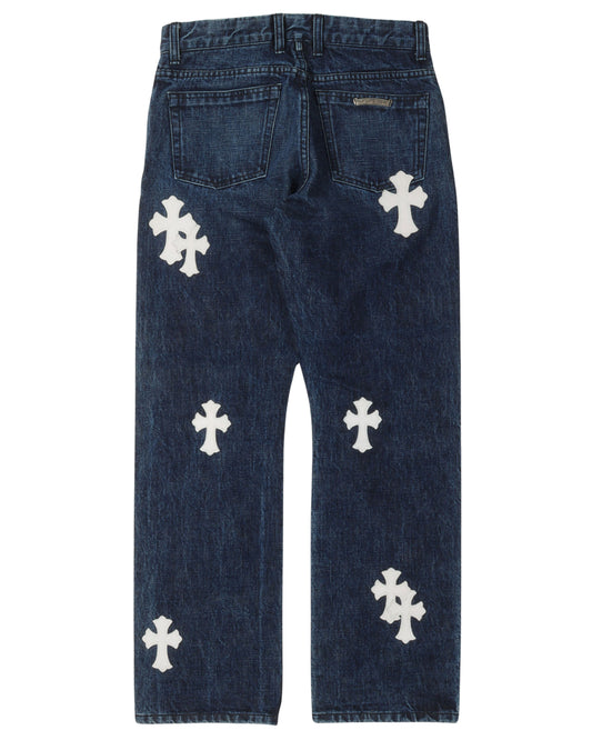 Indigo Cross Patch Jeans
