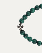 8mm Malachite Plus Cross Bead Bracelet
