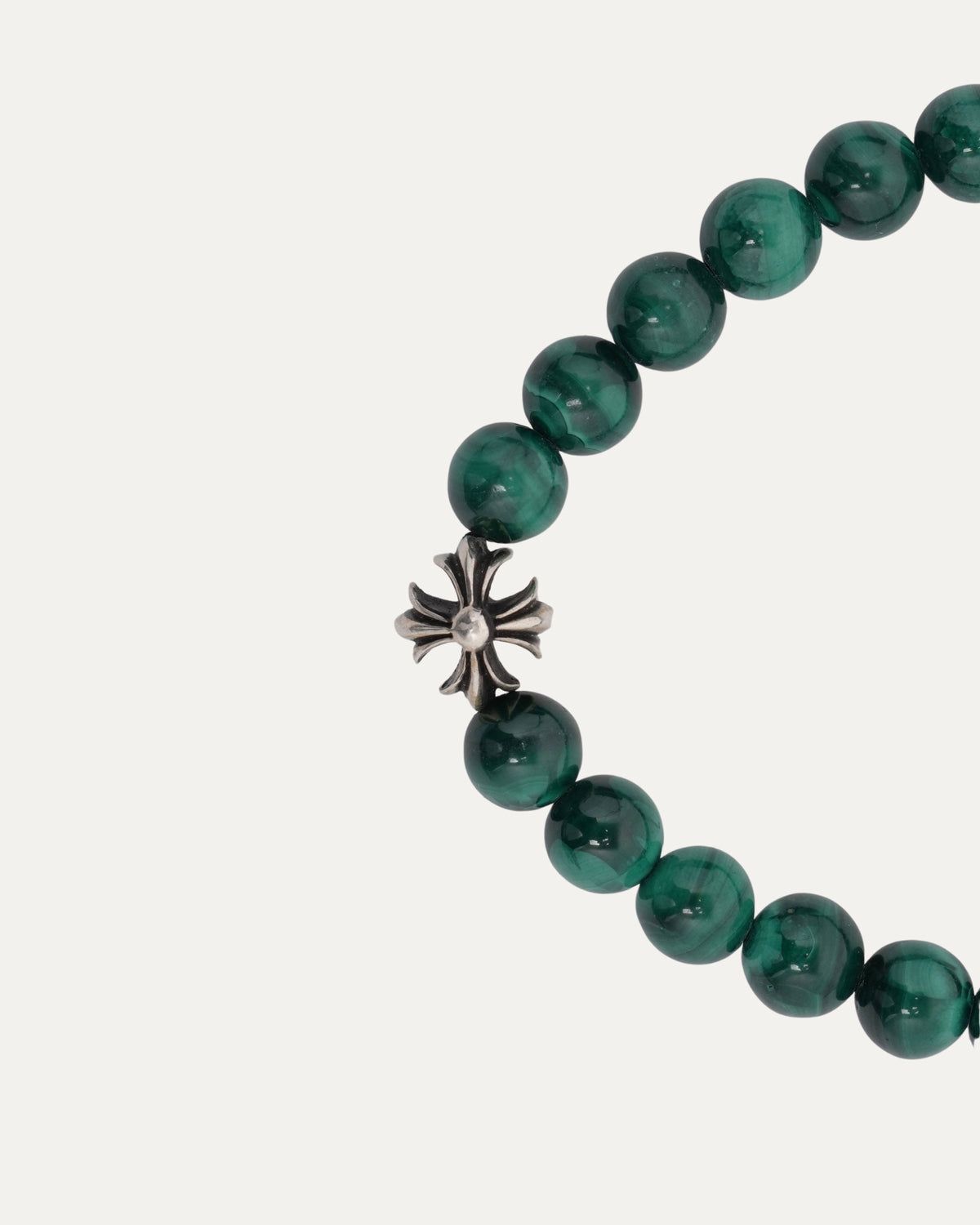 8mm Malachite Plus Cross Bead Bracelet