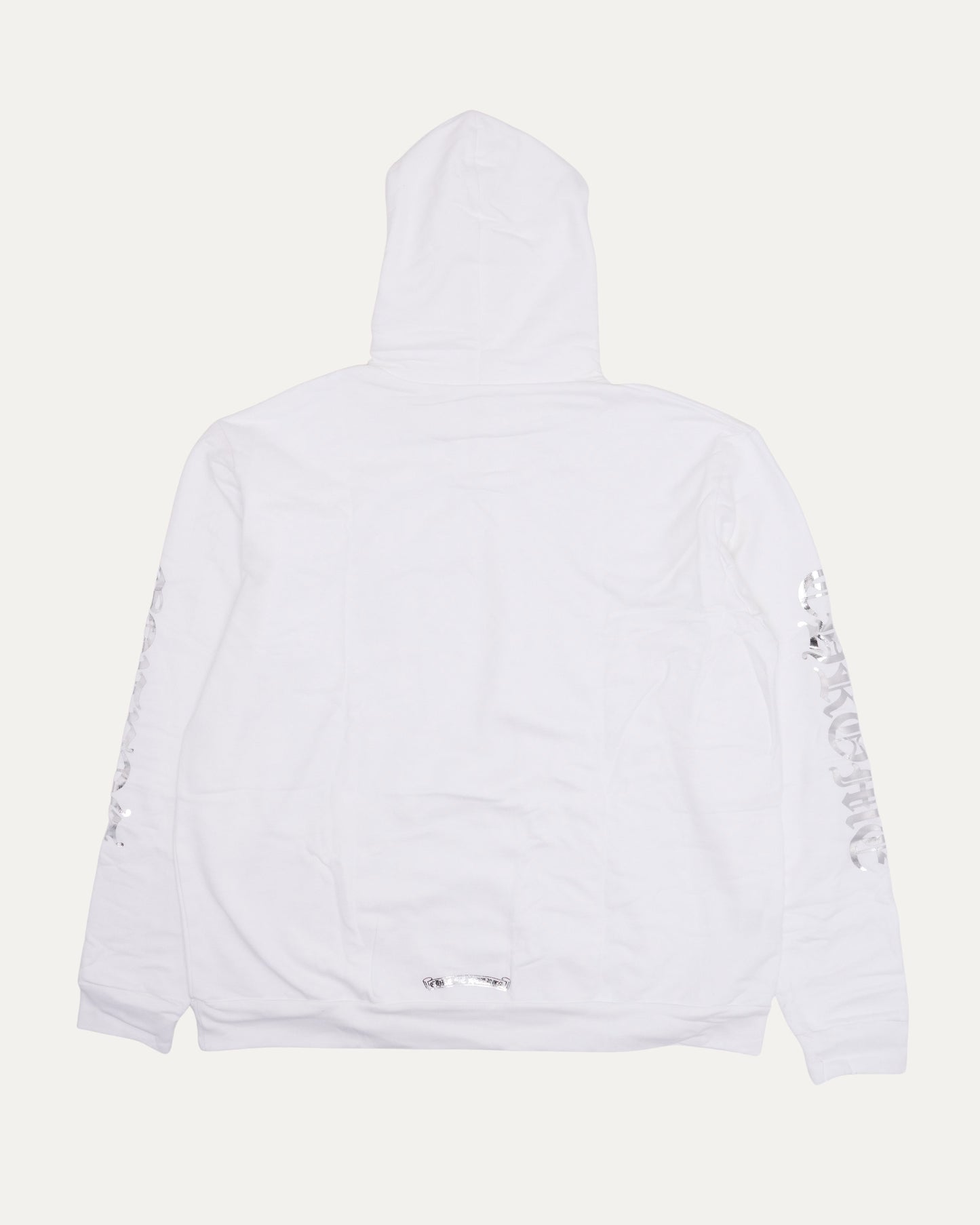Metallic Print Vertical Logo Hoodie