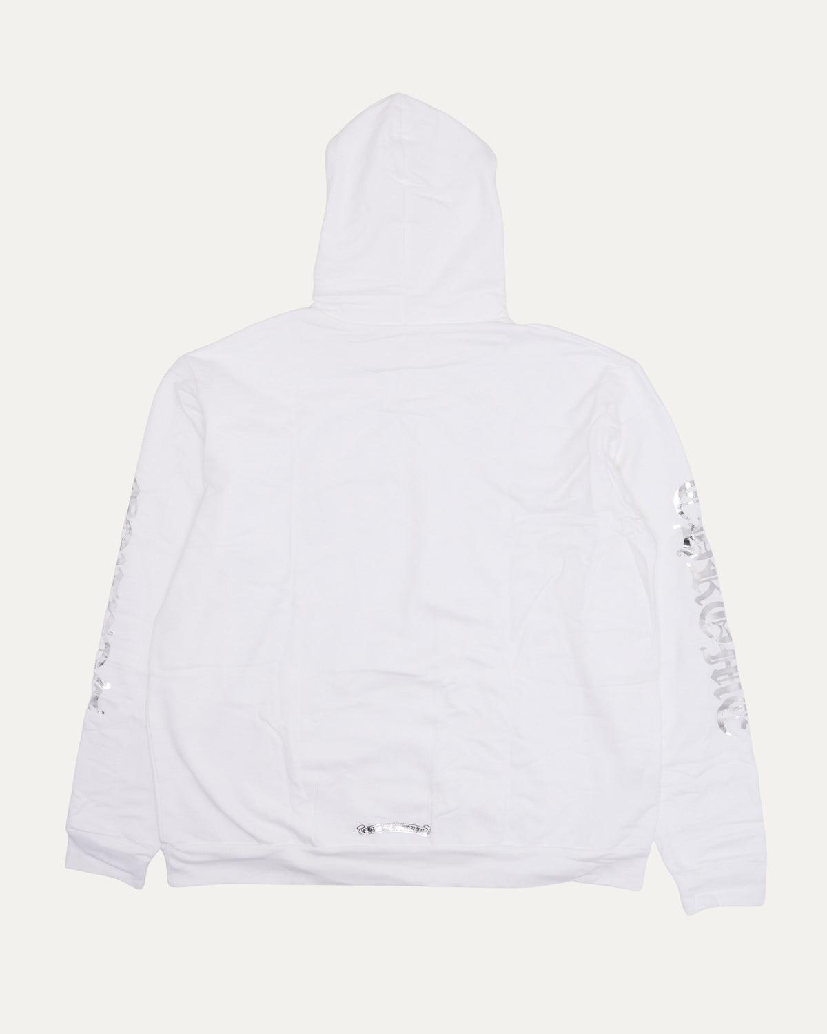 Metallic Print Vertical Logo Hoodie