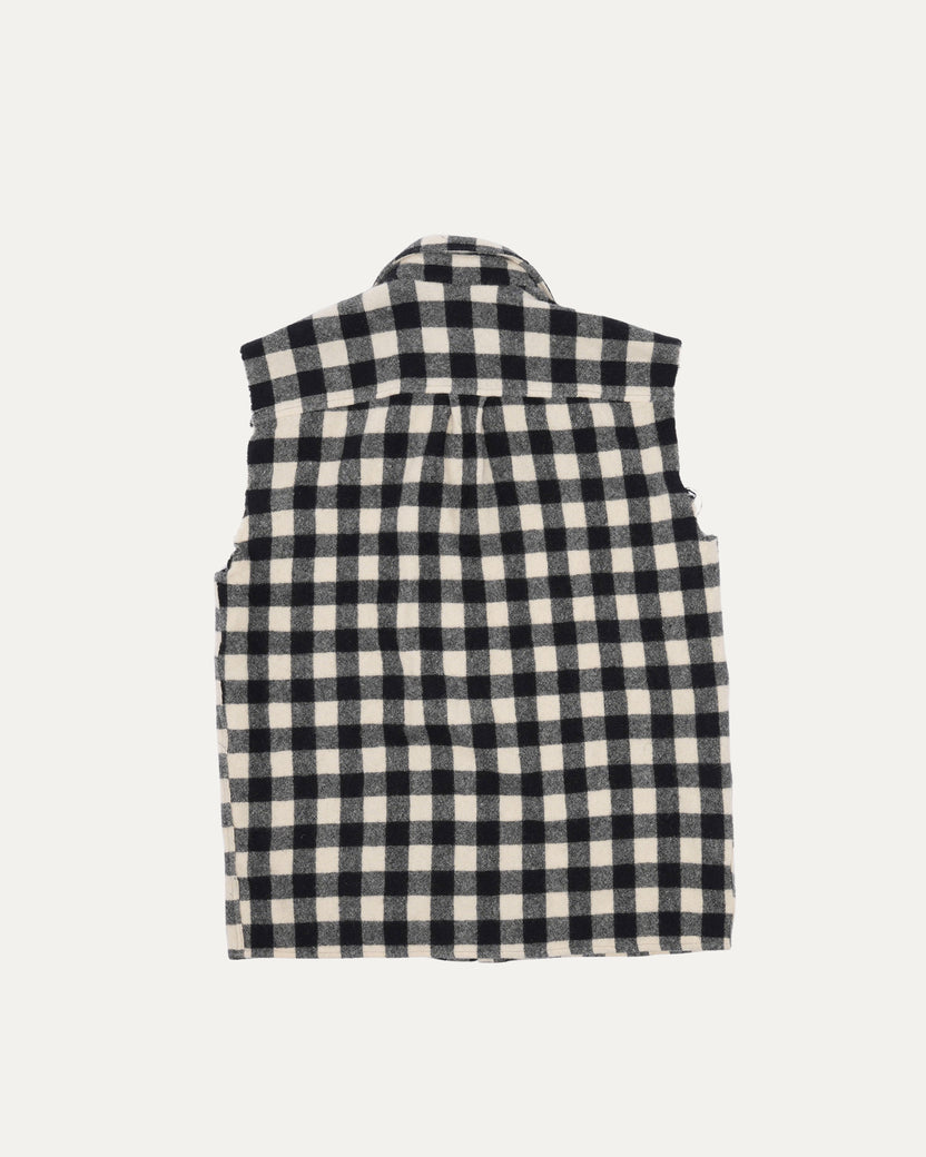 Sleeveless Flannel Shirt