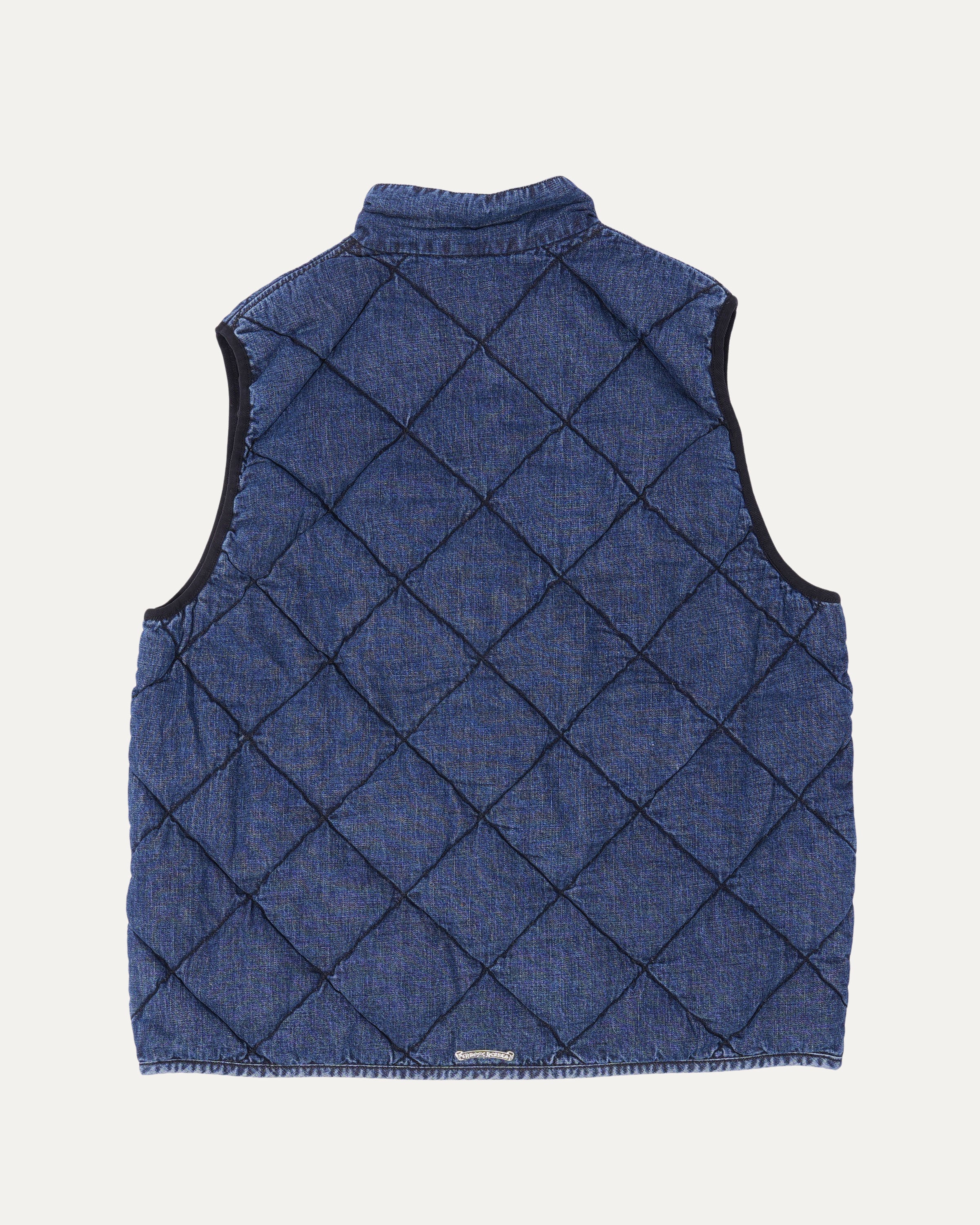 Quilted Denim Vest