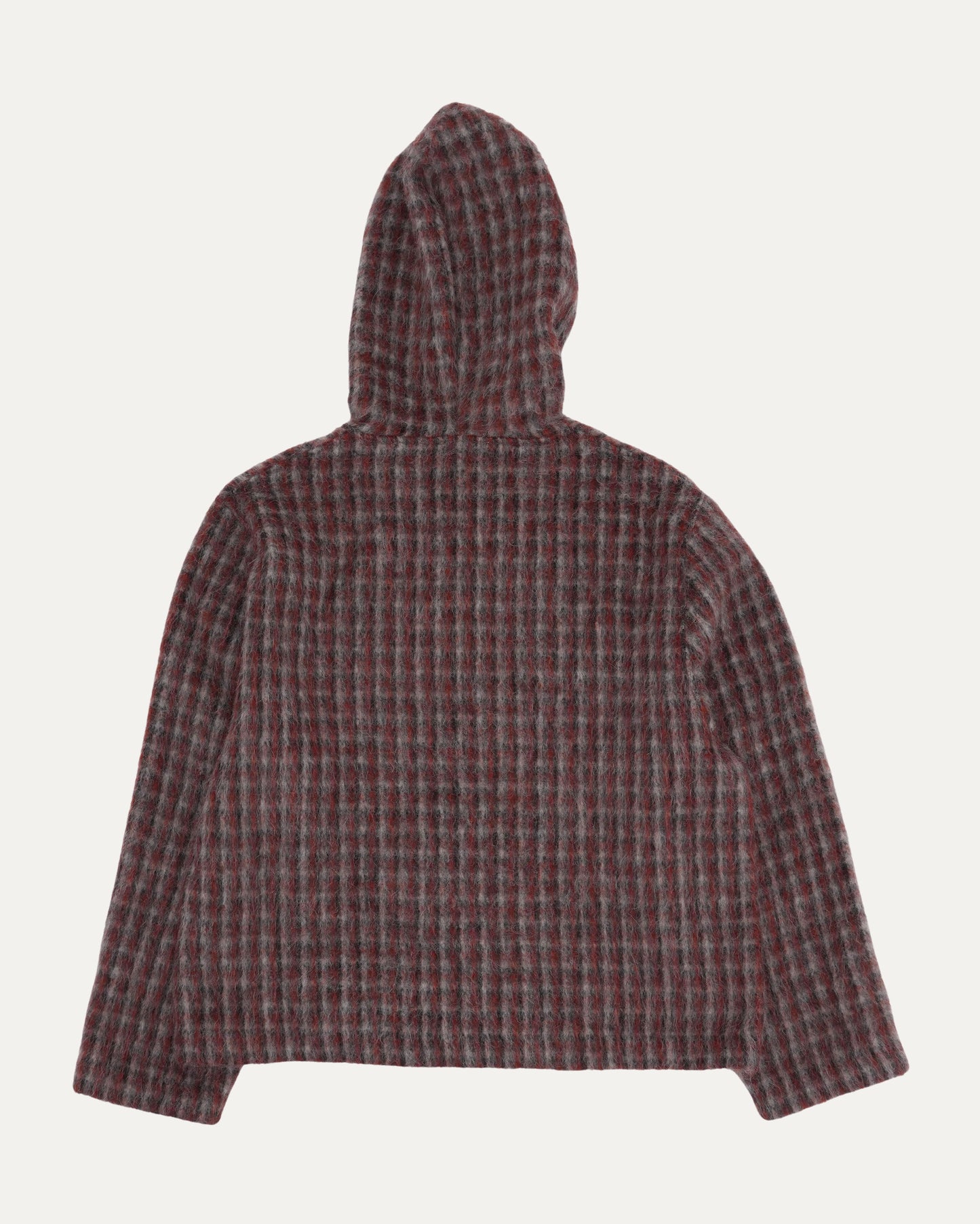 Brushed Knit Zip Up Hoodie