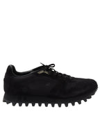 Suede & Mesh Trainer Sneakers