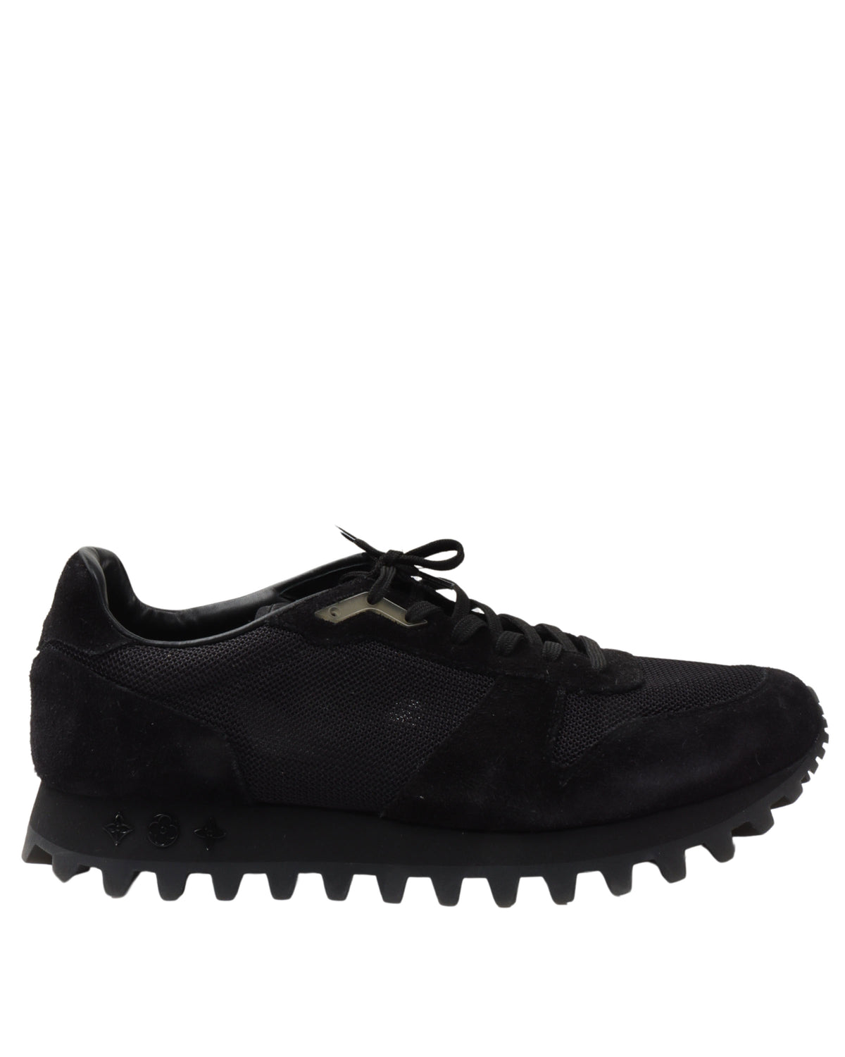 Suede & Mesh Trainer Sneakers