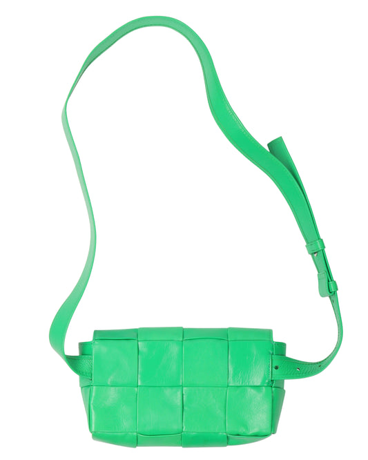 Intrecciato Leather Cassette Bag