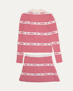 Striped Knit Sweater Skirt Set