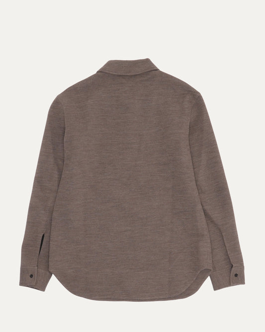 Virgin Wool Blend Quarter Zip Polo Shirt