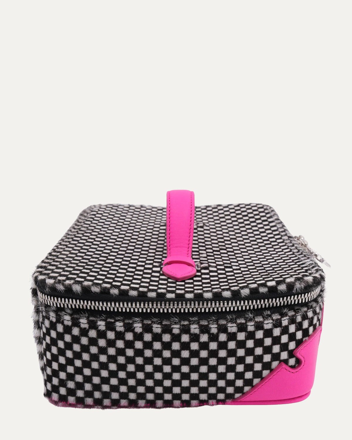 Houndstooth Pony Hair Jewelry Case