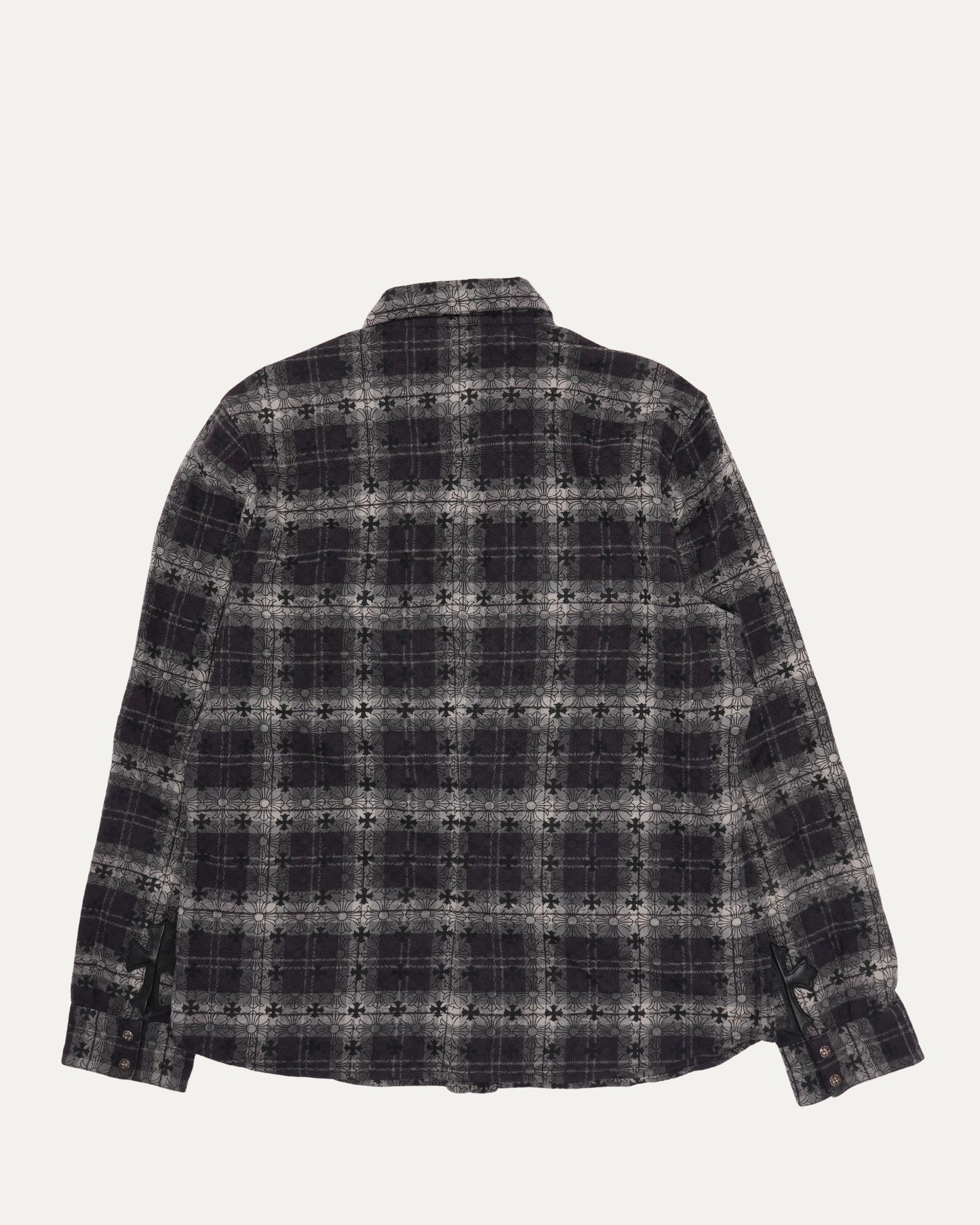 Monogram Cross Patch Loose Ends Flannel Shirt