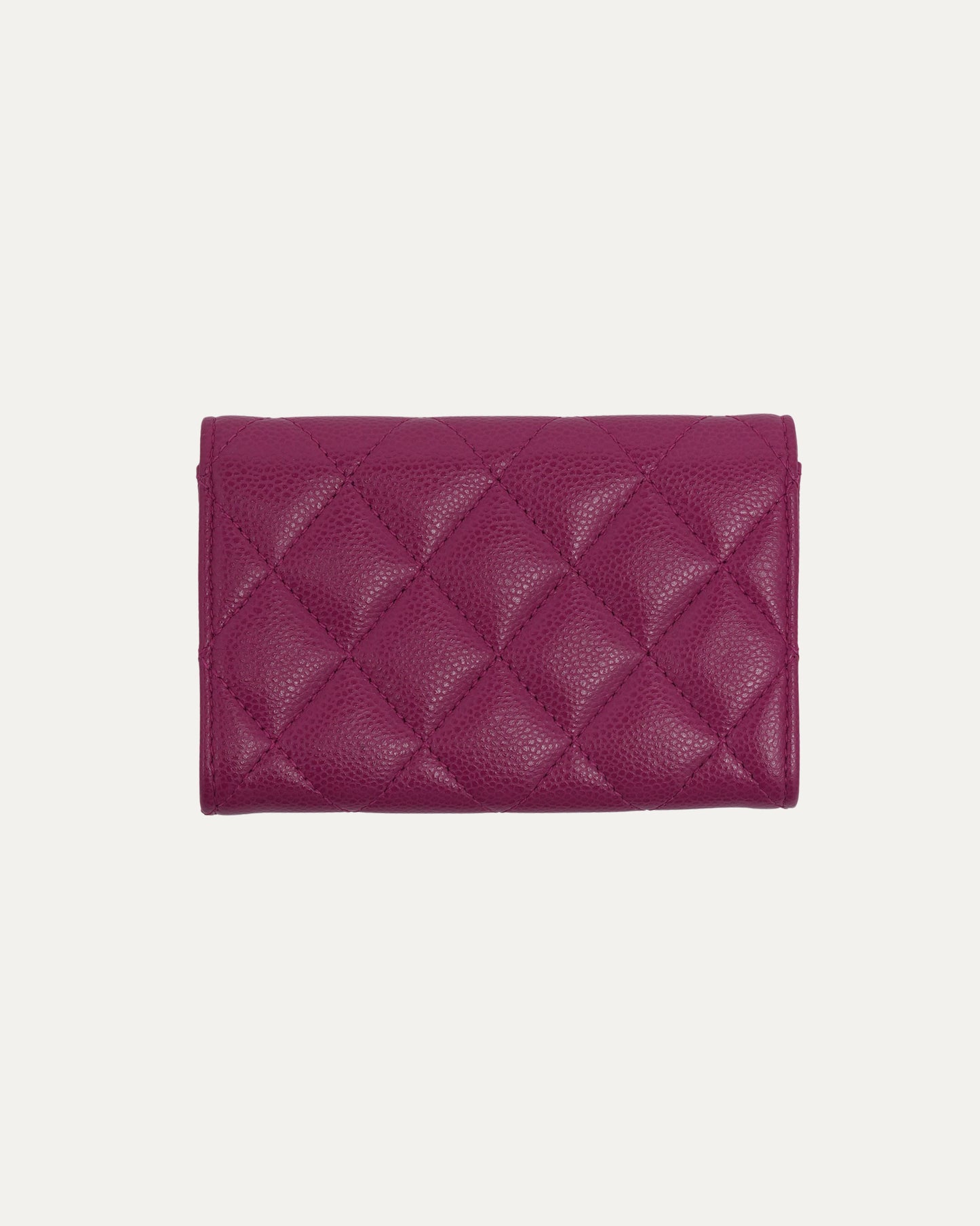 Quilted Caviar Flap Wallet