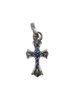 Baby Fat Blue Sapphire Cross Pendant