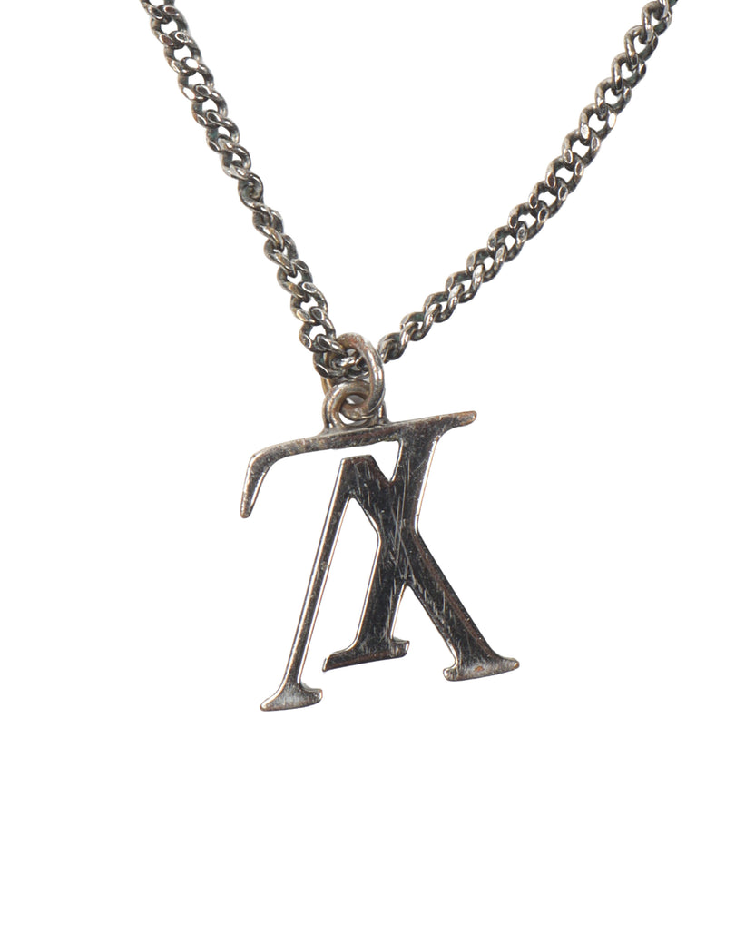 Flipped Monogram Pendant Necklace