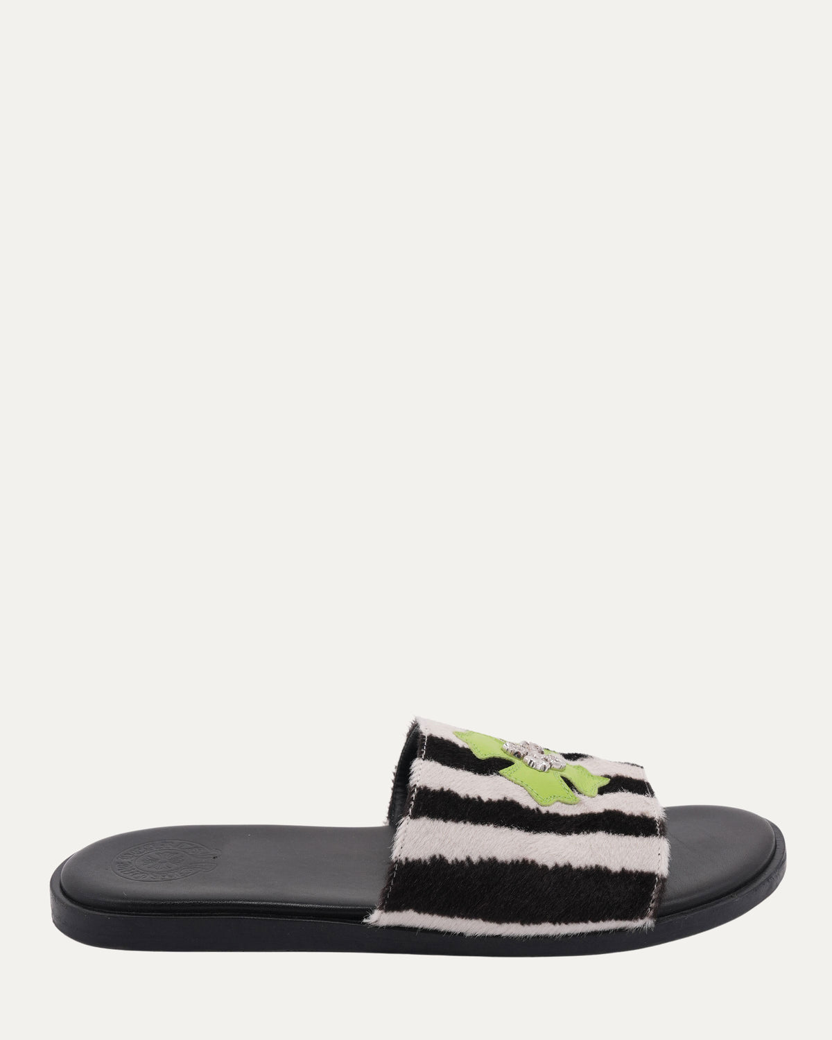 Filigree Embellished Plus Cross Patch Slides