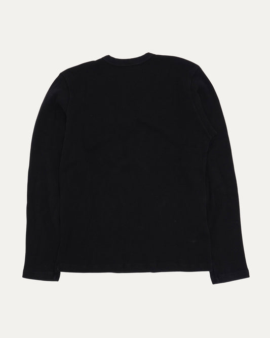 Embroidered Triple Cross Thermal Long Sleeve T-Shirt