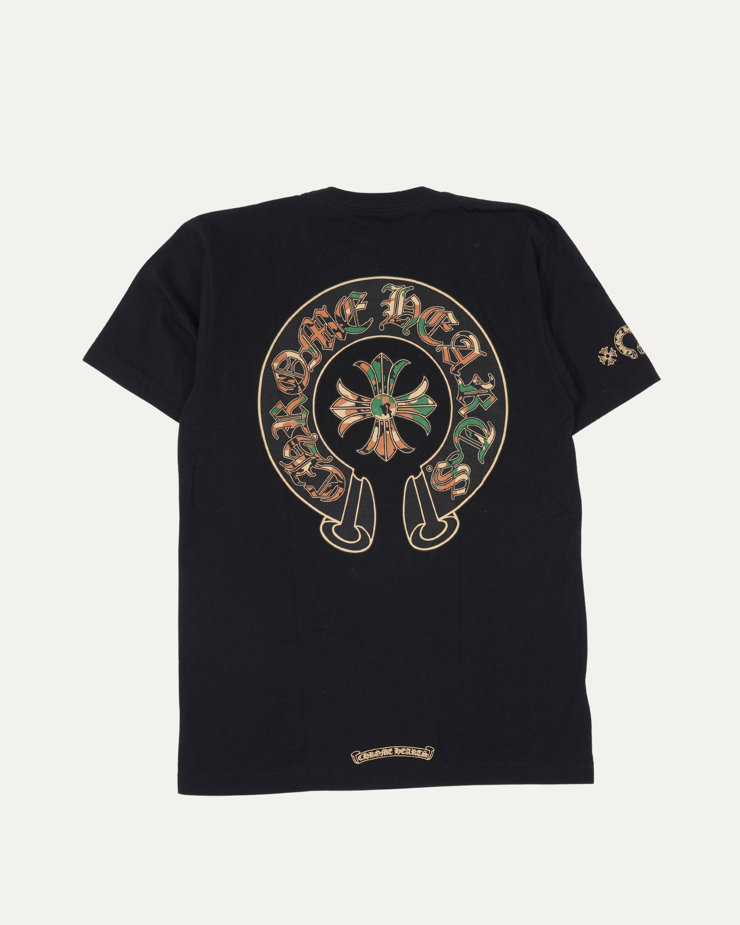 Camouflage Cemetery Cross Logo T-Shirt