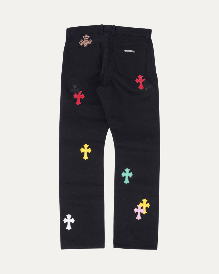 Cross Patch Raw Denim Jeans