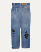 Levi's Orange Tab 505 Cross Patch Jeans
