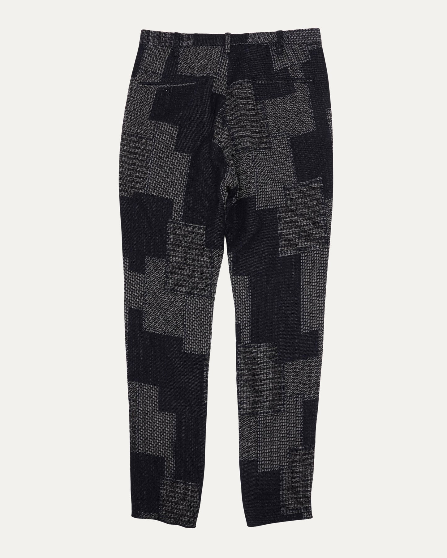 Patchwork Wool Trousers