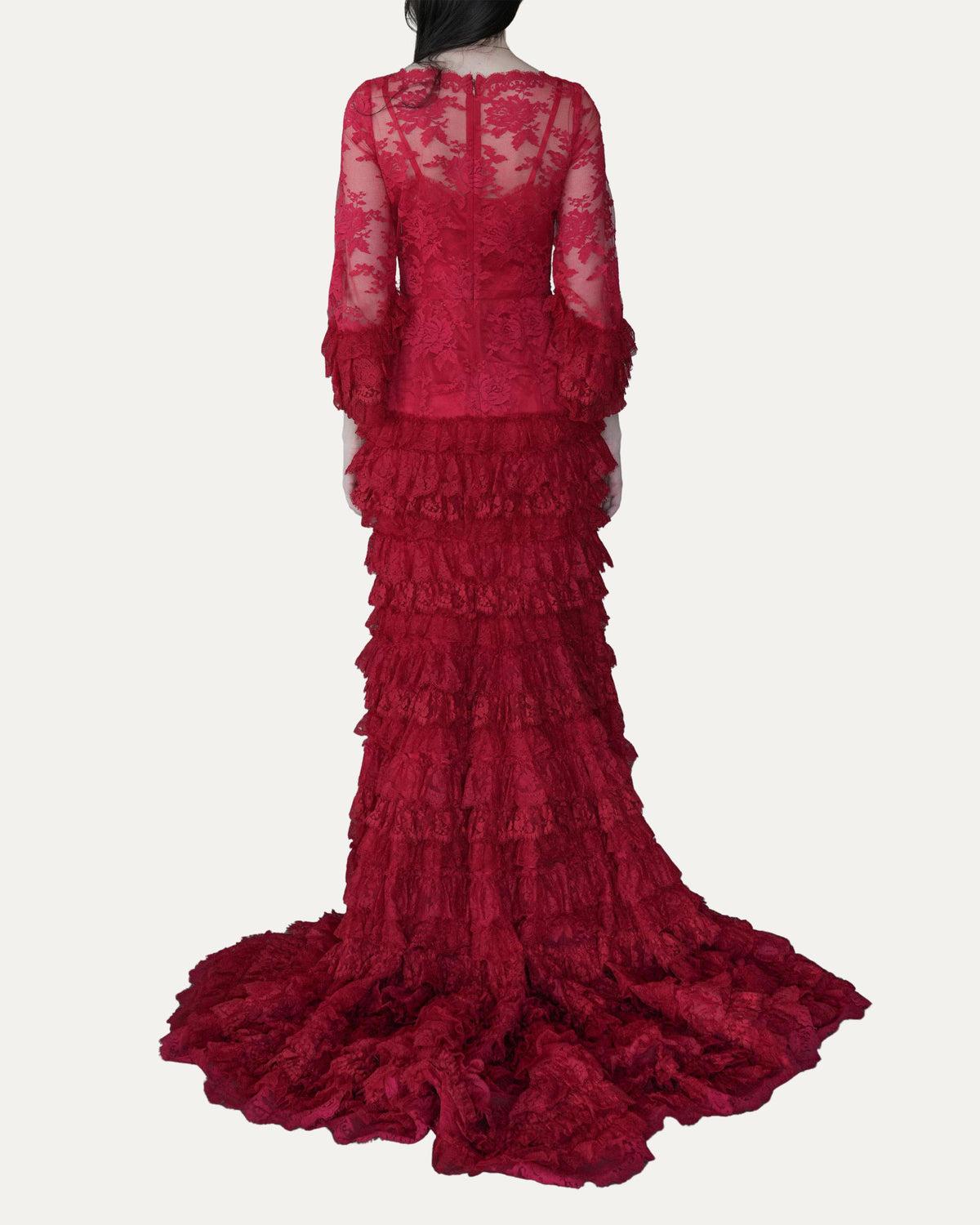 Ruffle Lace Gown