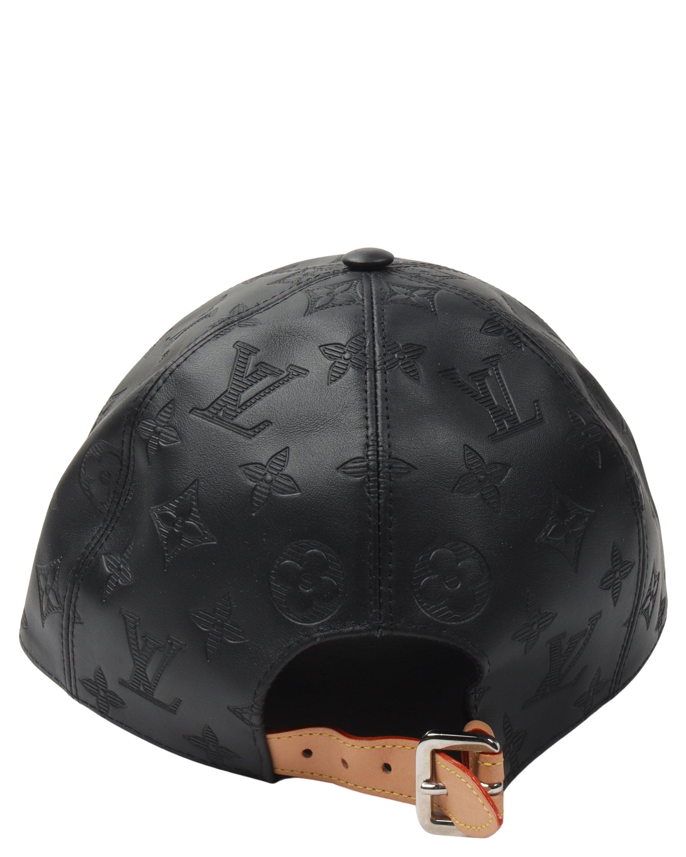 Leather Monogram Baseball Hat