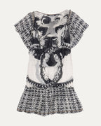 Lion Print Silk-Blend Dress