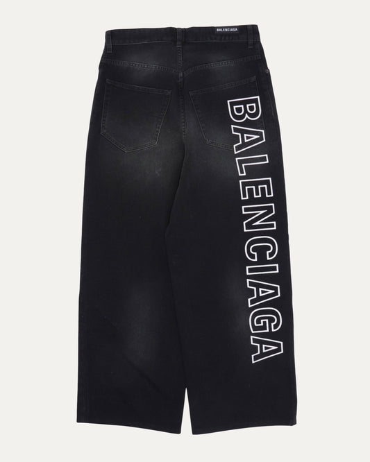 Embroidered Logo Jeans