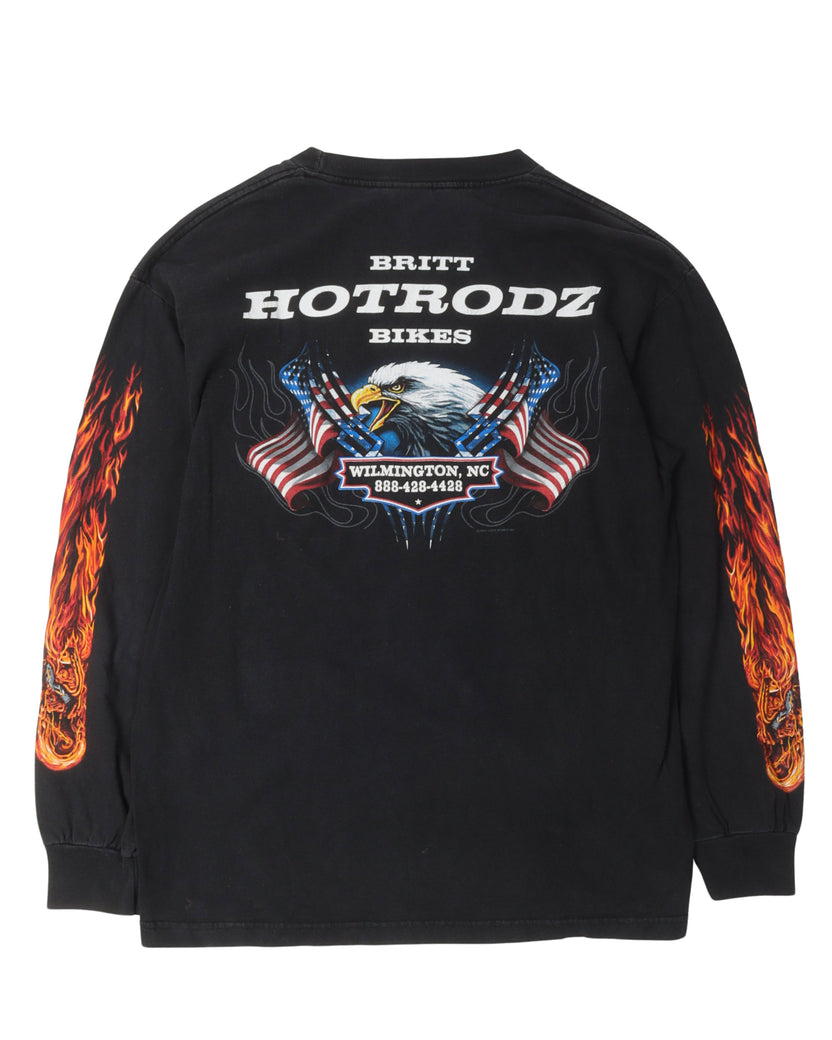 Britt Hot Rodz Long Sleeve Quad Print T-Shirt