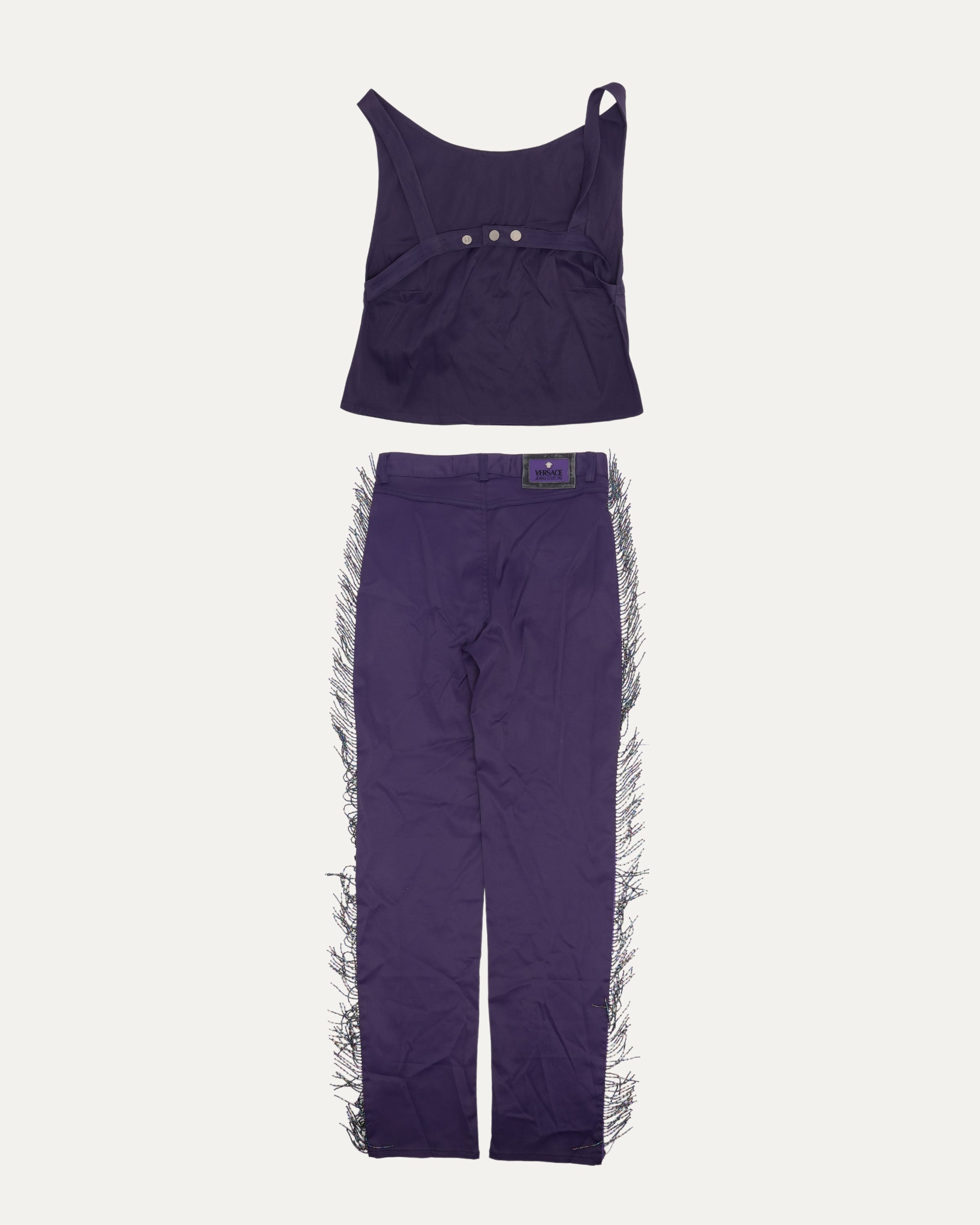 VERSACE JEANS COUTURE ナイロンセットアップ Versace Fringe Detail Set – Justin Reed