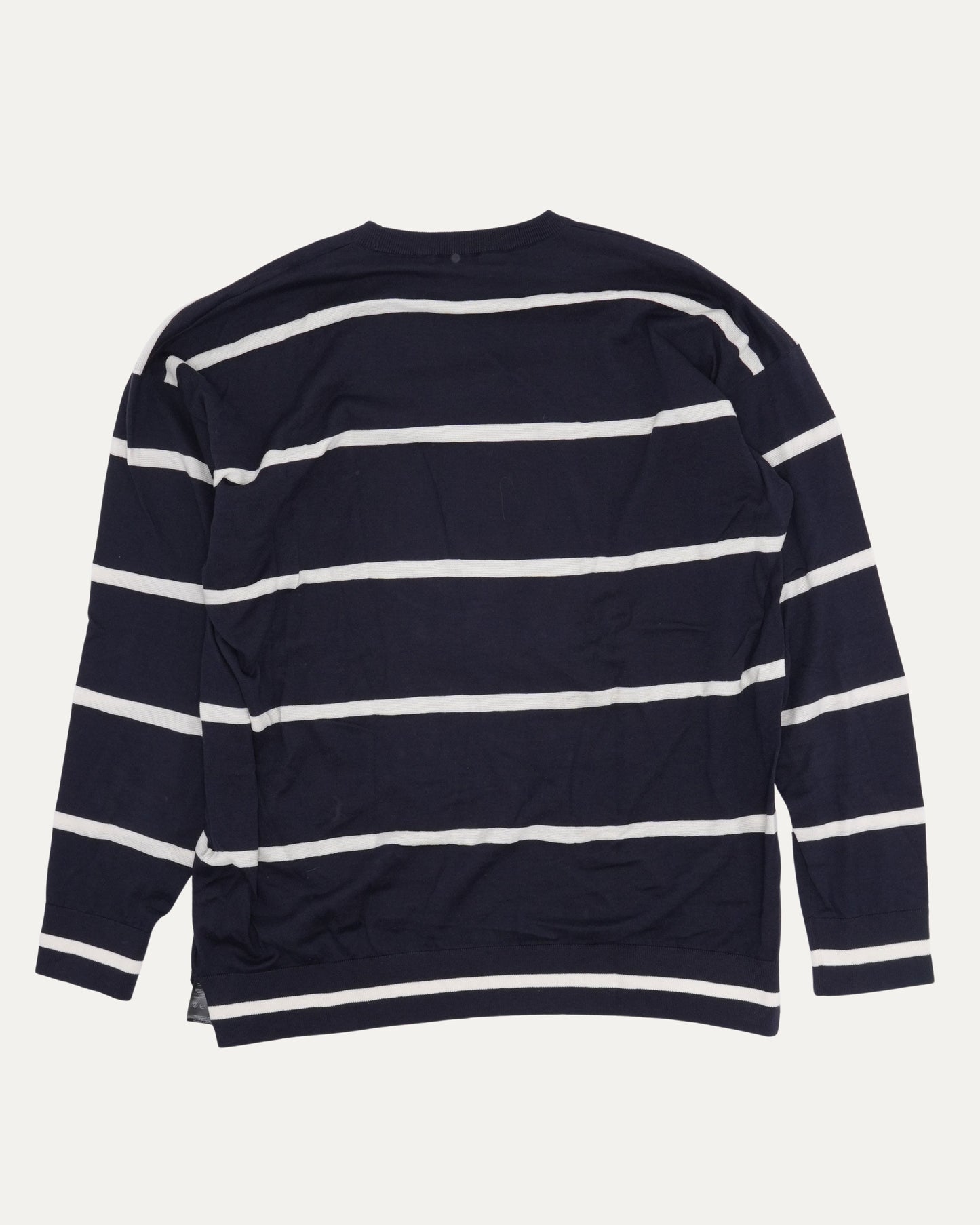 Cashmere Blend Striped Logo Sweater