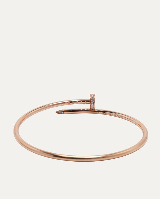 Gold and Diamond Nail Bracelet