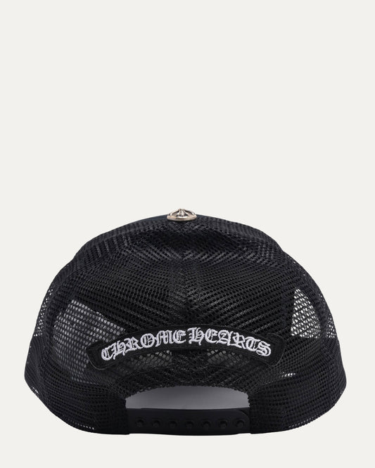 Pony Hair Cemetery Cross Patch Trucker Hat