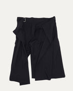 Junya Watanabe Belted Drape Shorts with Skirt Detail
