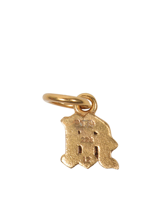 Mini "M" 22k Gold Pendant