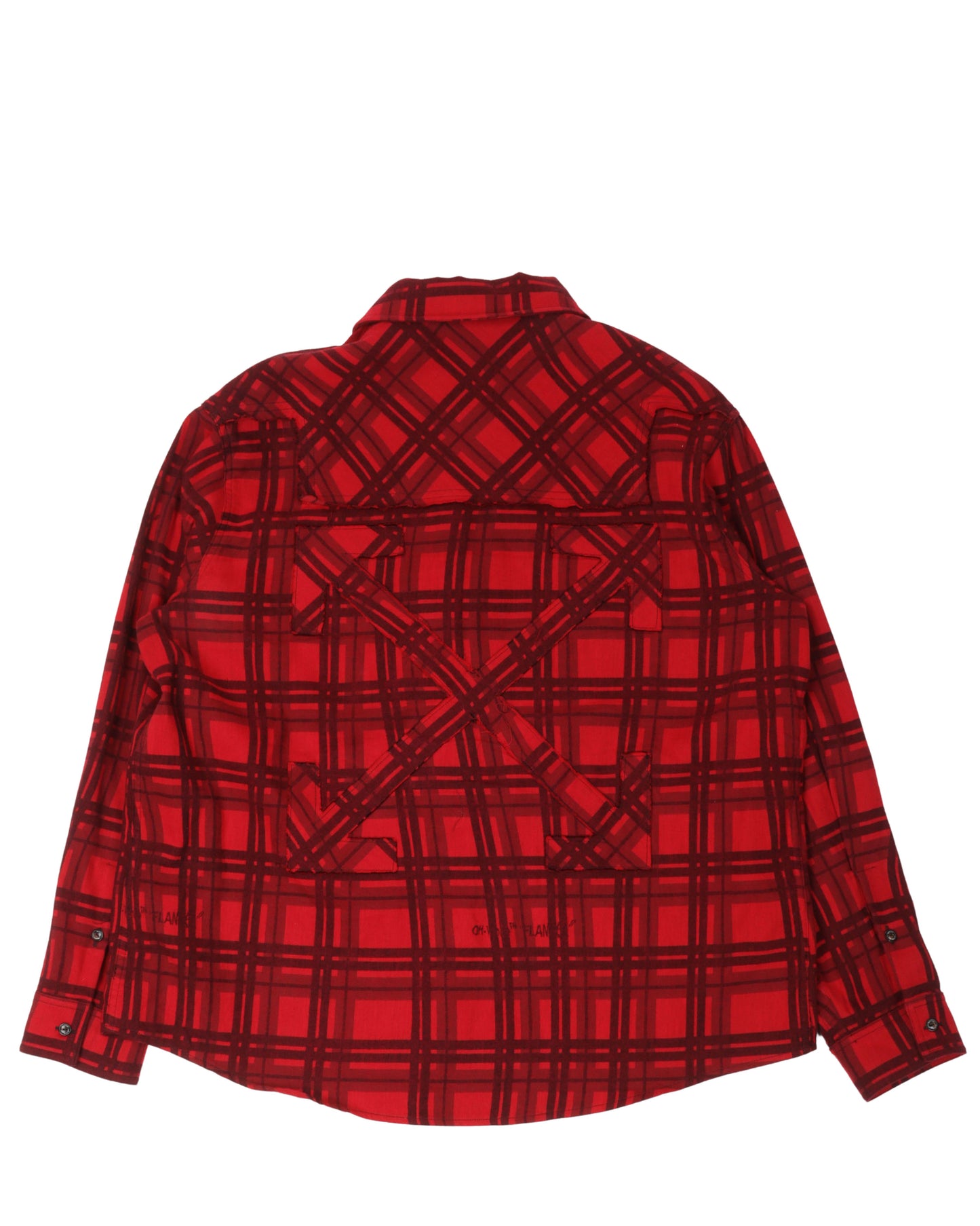 Diagonal Logo Flannel Shirt